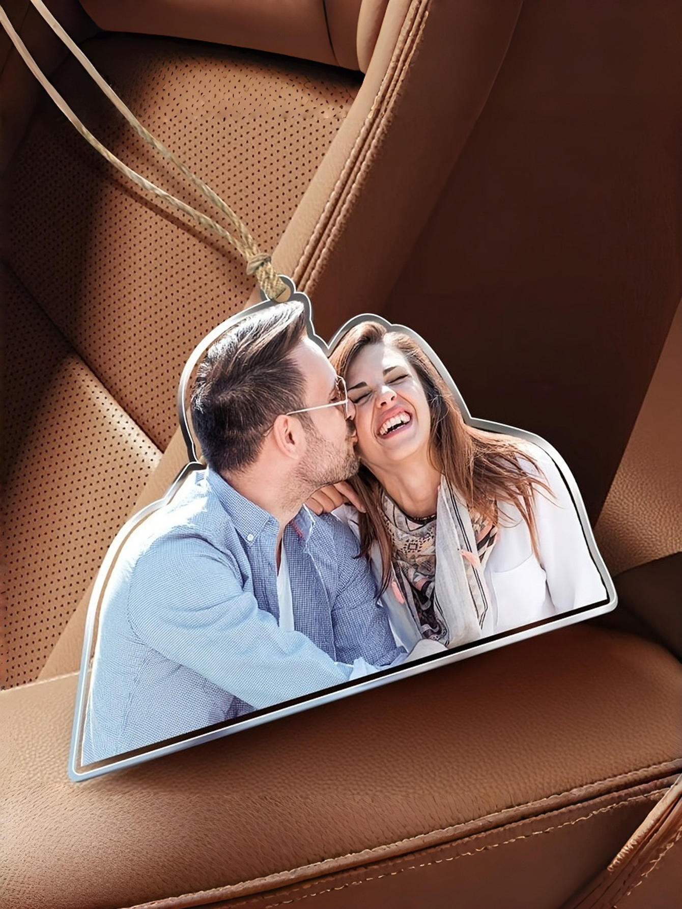 Acrylic 2D Custom Photo Car Hanging Ornament
